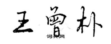 曾慶福王曾樸行書個性簽名怎么寫