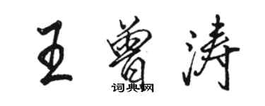 駱恆光王曾濤行書個性簽名怎么寫