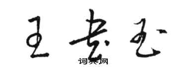 駱恆光王書玉草書個性簽名怎么寫