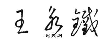 駱恆光王永鐵草書個性簽名怎么寫
