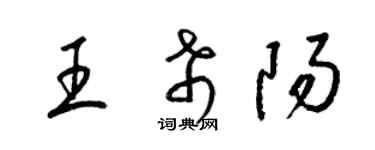 梁錦英王希陽草書個性簽名怎么寫