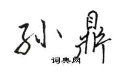 駱恆光孫鼎行書個性簽名怎么寫