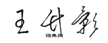 駱恆光王竹影草書個性簽名怎么寫