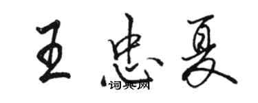 駱恆光王忠夏行書個性簽名怎么寫