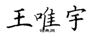丁謙王唯宇楷書個性簽名怎么寫