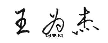 駱恆光王為傑行書個性簽名怎么寫