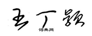 朱錫榮王丁穎草書個性簽名怎么寫