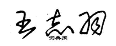 朱錫榮王志羽草書個性簽名怎么寫