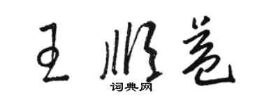 駱恆光王順益草書個性簽名怎么寫