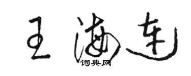 駱恆光王海連草書個性簽名怎么寫