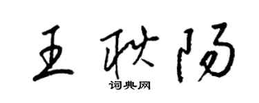 梁錦英王耿陽草書個性簽名怎么寫