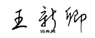 梁錦英王新卿草書個性簽名怎么寫