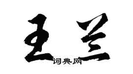 胡問遂王蘭行書個性簽名怎么寫