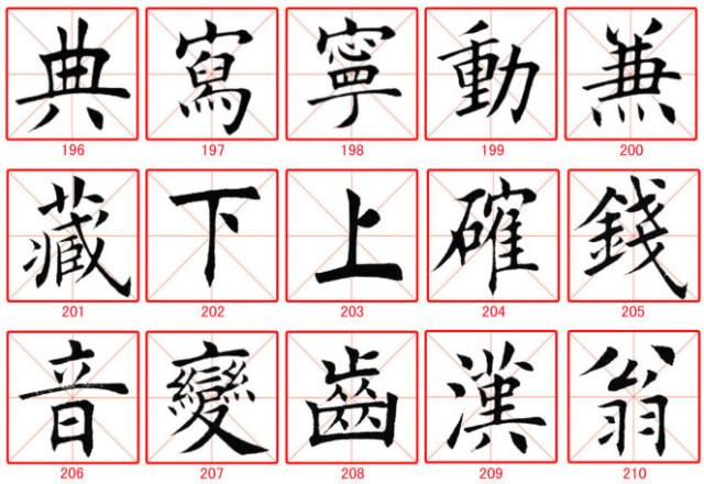 田蘊章楷書300字