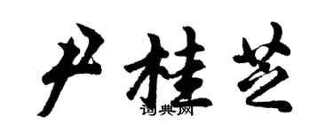 胡問遂尹桂芝行書個性簽名怎么寫