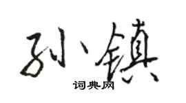 駱恆光孫鎮行書個性簽名怎么寫