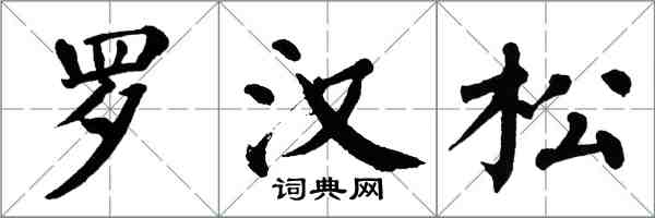 翁闓運羅漢松楷書怎么寫