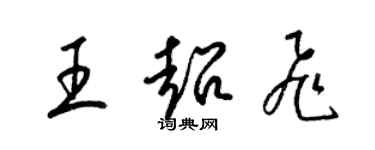 梁錦英王超飛草書個性簽名怎么寫