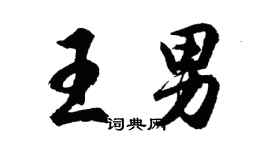 胡問遂王男行書個性簽名怎么寫