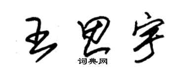 朱錫榮王思宇草書個性簽名怎么寫