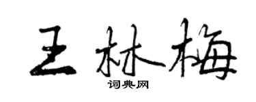 曾慶福王林梅行書個性簽名怎么寫