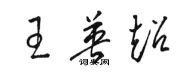 駱恆光王英超草書個性簽名怎么寫