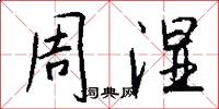 周濕怎么寫好看