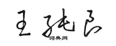 駱恆光王純良草書個性簽名怎么寫