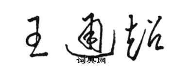 駱恆光王通超草書個性簽名怎么寫