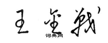 駱恆光王金戰草書個性簽名怎么寫