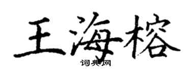 丁謙王海榕楷書個性簽名怎么寫