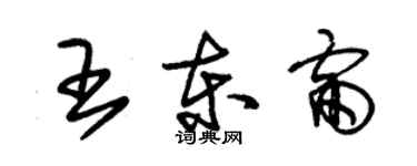 朱錫榮王東雷草書個性簽名怎么寫