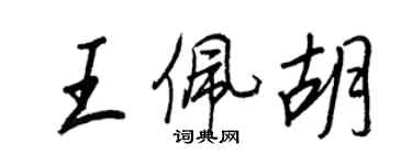 王正良王佩胡行書個性簽名怎么寫