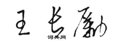 駱恆光王長勵草書個性簽名怎么寫