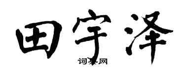 翁闓運田宇澤楷書個性簽名怎么寫
