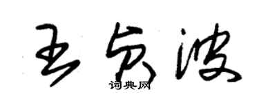 朱錫榮王貞波草書個性簽名怎么寫