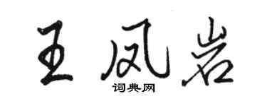 駱恆光王鳳岩行書個性簽名怎么寫
