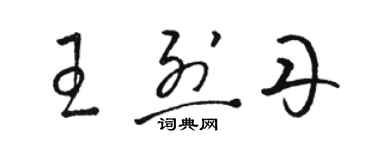 駱恆光王烈丹草書個性簽名怎么寫