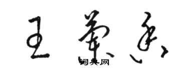 駱恆光王蘭香草書個性簽名怎么寫