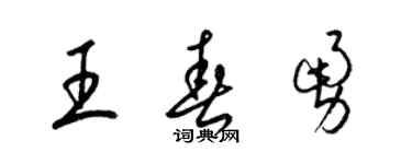 梁錦英王春勇草書個性簽名怎么寫