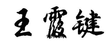 胡問遂王霞鍵行書個性簽名怎么寫