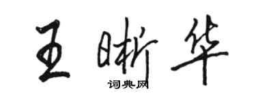 駱恆光王晰華行書個性簽名怎么寫