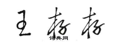 駱恆光王存存草書個性簽名怎么寫