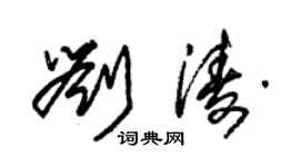 朱錫榮劉濤草書個性簽名怎么寫