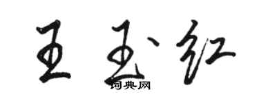 駱恆光王玉紅行書個性簽名怎么寫