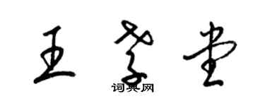 梁錦英王孝堂草書個性簽名怎么寫