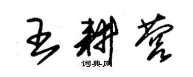 朱錫榮王耕營草書個性簽名怎么寫