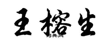 胡問遂王榕生行書個性簽名怎么寫