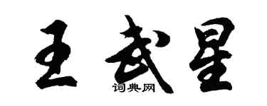 胡問遂王武星行書個性簽名怎么寫