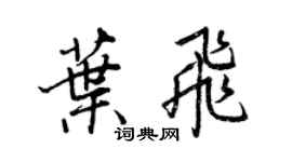 王正良葉飛行書個性簽名怎么寫